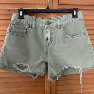 BDG Urban Outfitters Mid Rise Freja Green Vintage Shorts Sz 26W